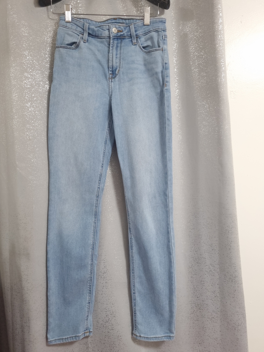 Old Navy High Rise Straight Jeans Light Wash Stretch Denim Women's Size 2